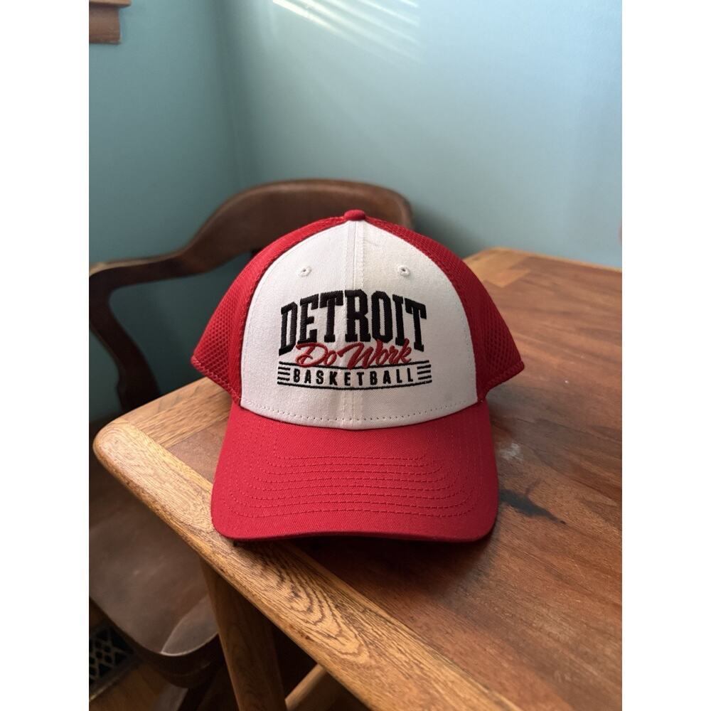 Detroit Pistons Do Work Red SnapBack Hat New Era 9forty